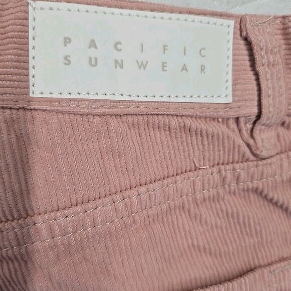 NWT Pacsun Womens Wide Leg High Waist Corduroy Pants Sz 26 Lennox Sand Pink - Picture 6 of 14